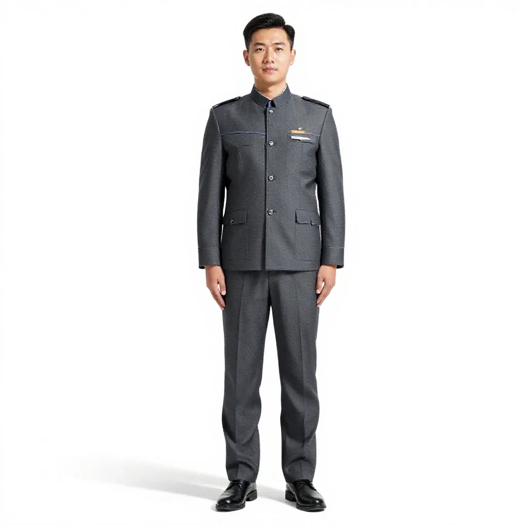 Bus driver in uniform isolated on a white background