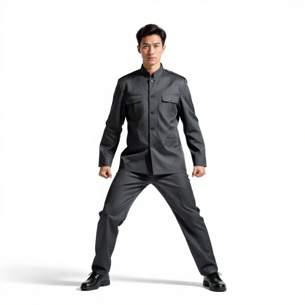 Stage lighting technician isolated on a white background