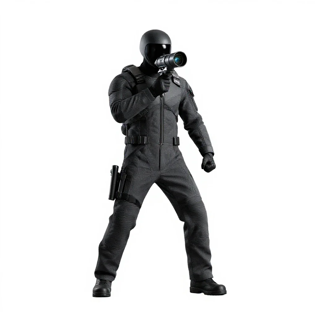 Deep space surveyor with a scanner isolated on a white background