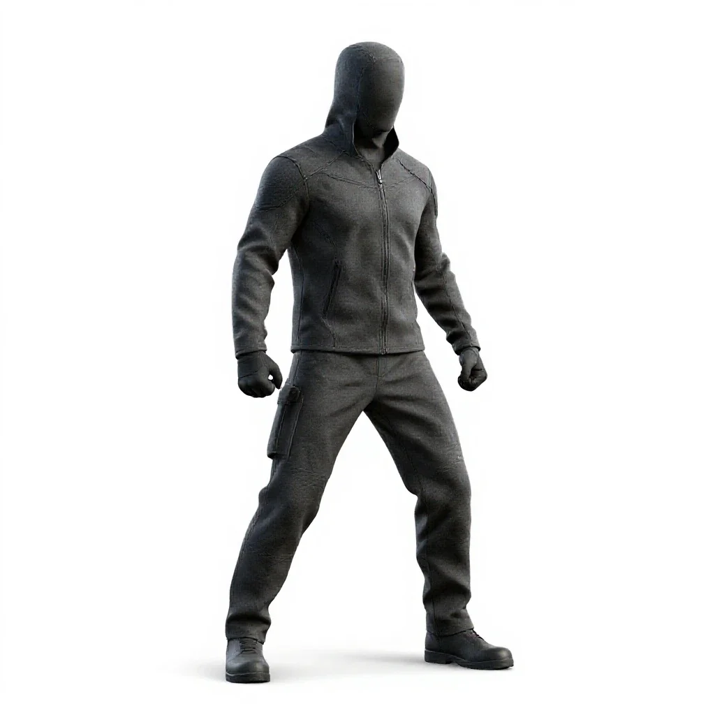Dust-worn scavenger isolated on a white background