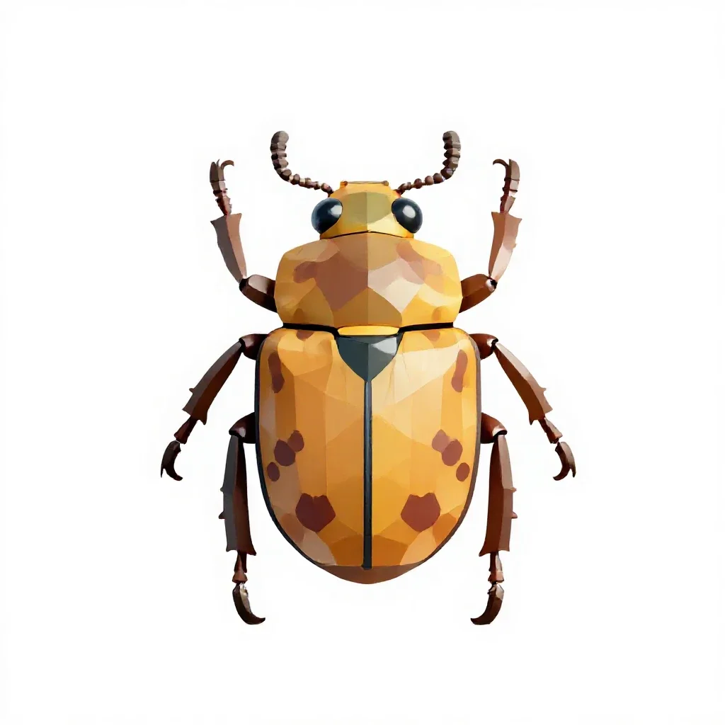 Clockwork beetle isolated on a white background
