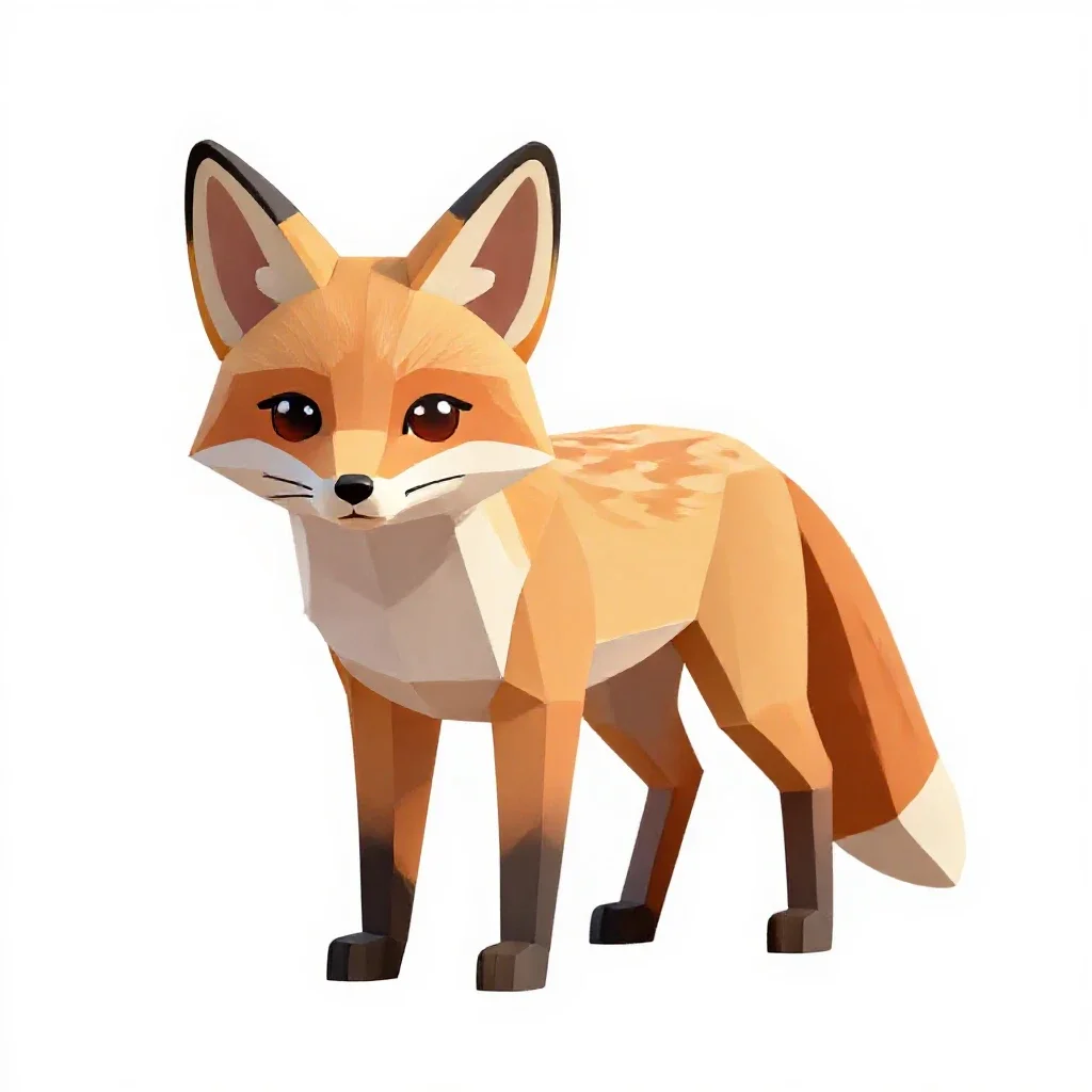 Fennec fox isolated on a white background