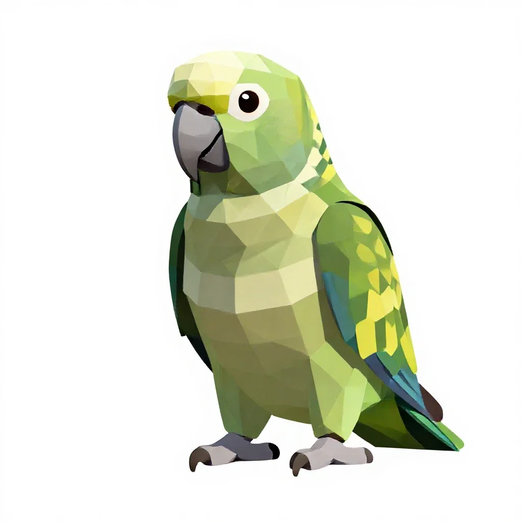 Kea parrot isolated on a white background