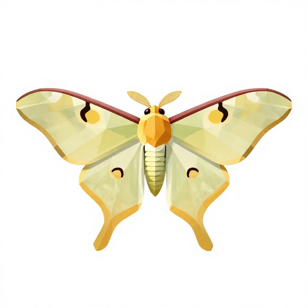 Luna moth isolated on a white background