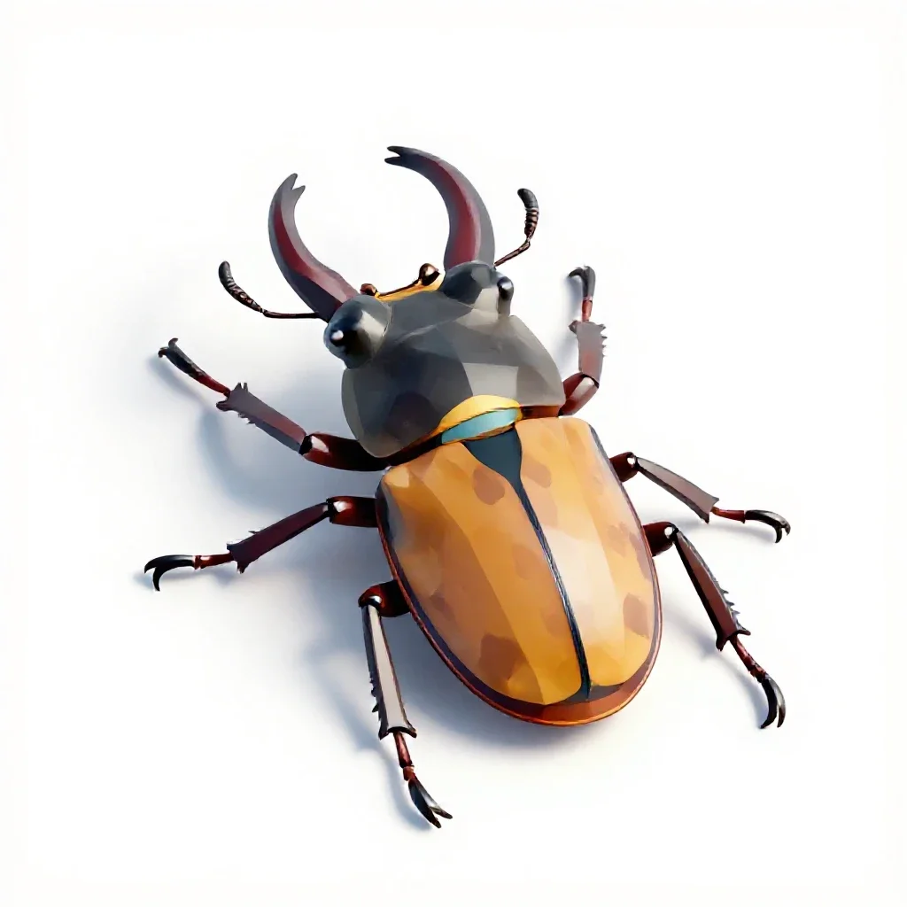 Stag beetle isolated on a white background