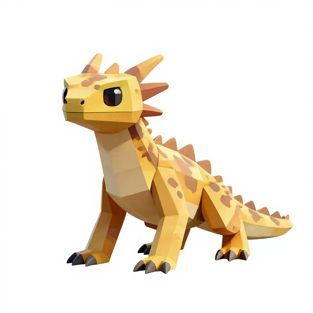 Young wyvern isolated on a white background
