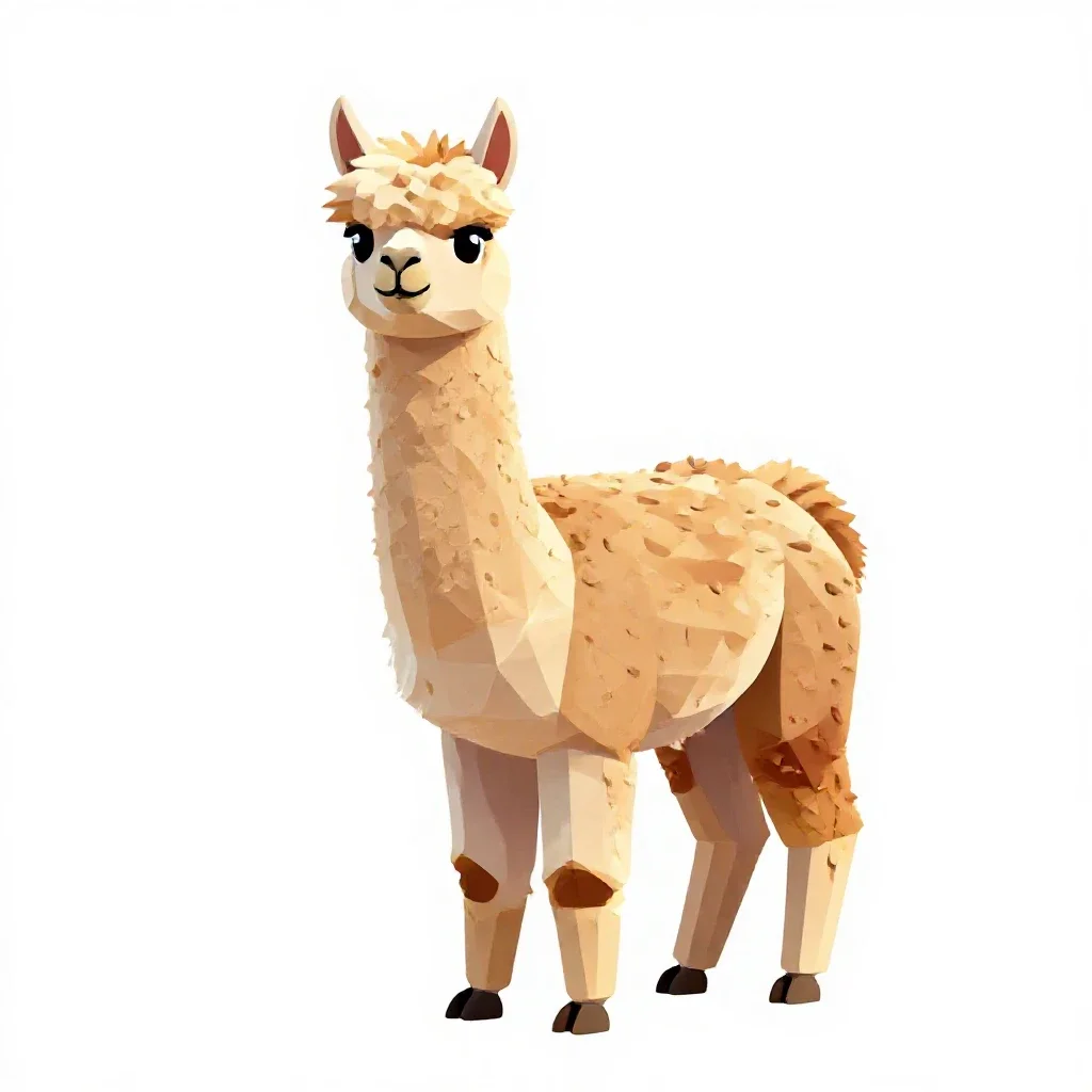 Alpaca isolated on a white background