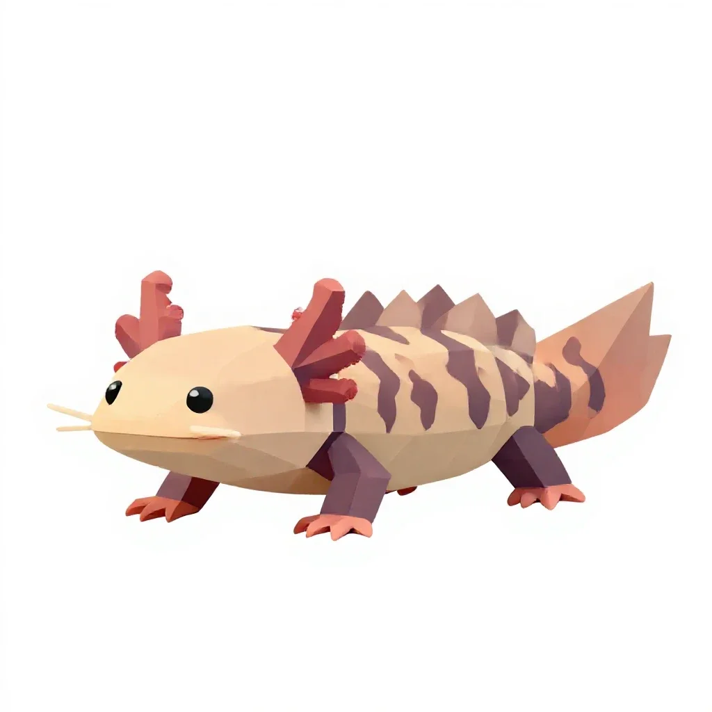 Axolotl isolated on a white background