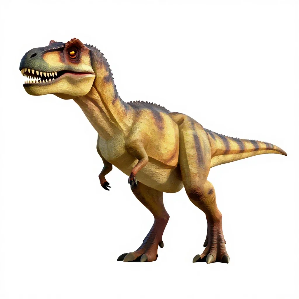 Deinonychus isolated on a white background