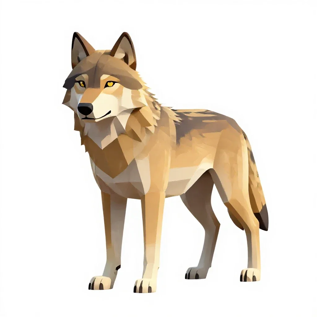 Dire wolf isolated on a white background