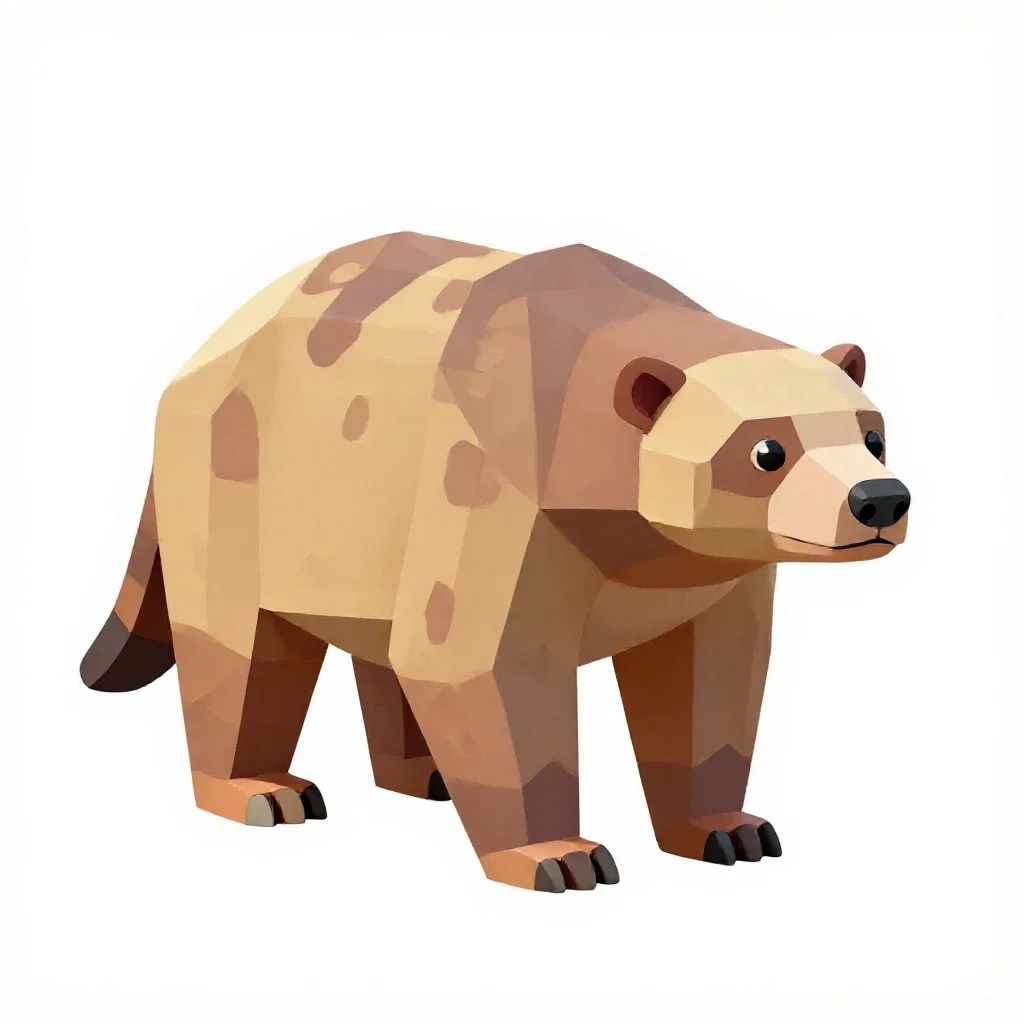 Giant ground sloth isolated on a white background