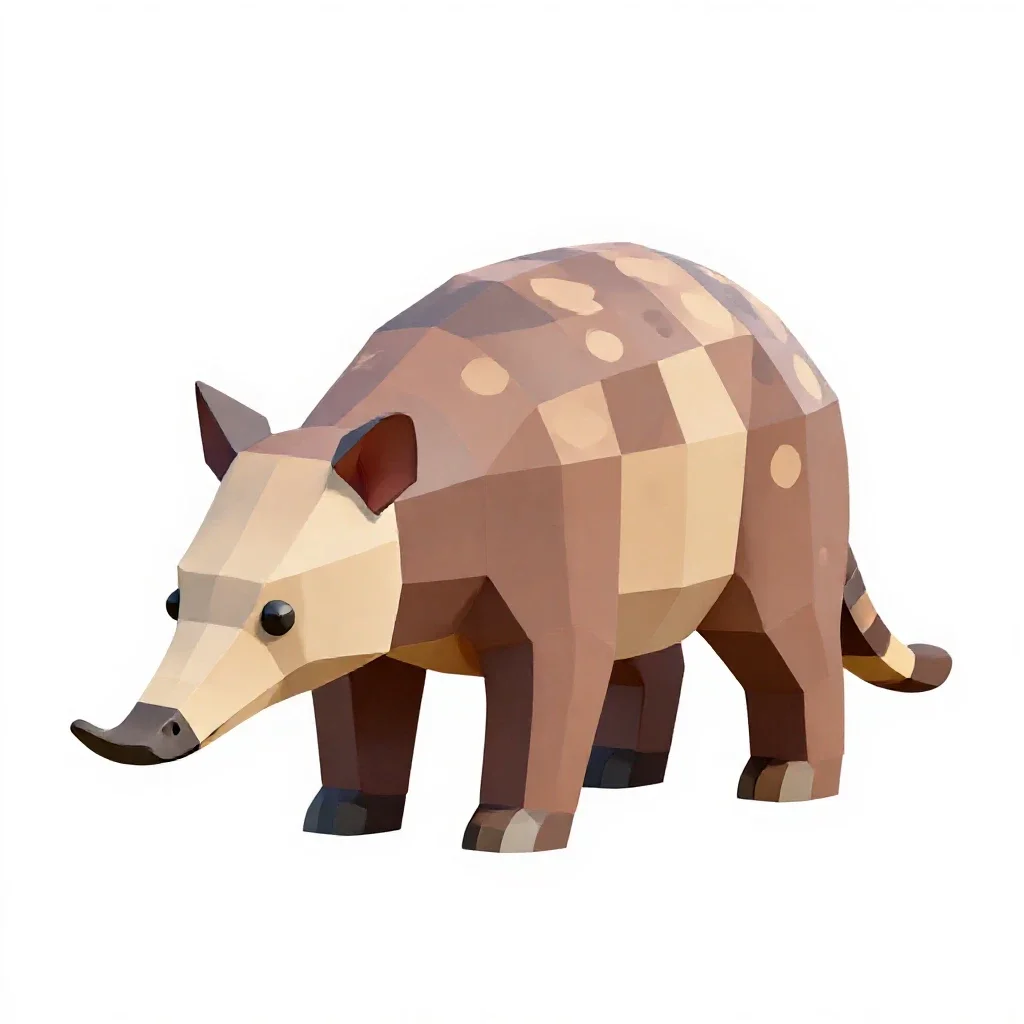 Glyptodon isolated on a white background