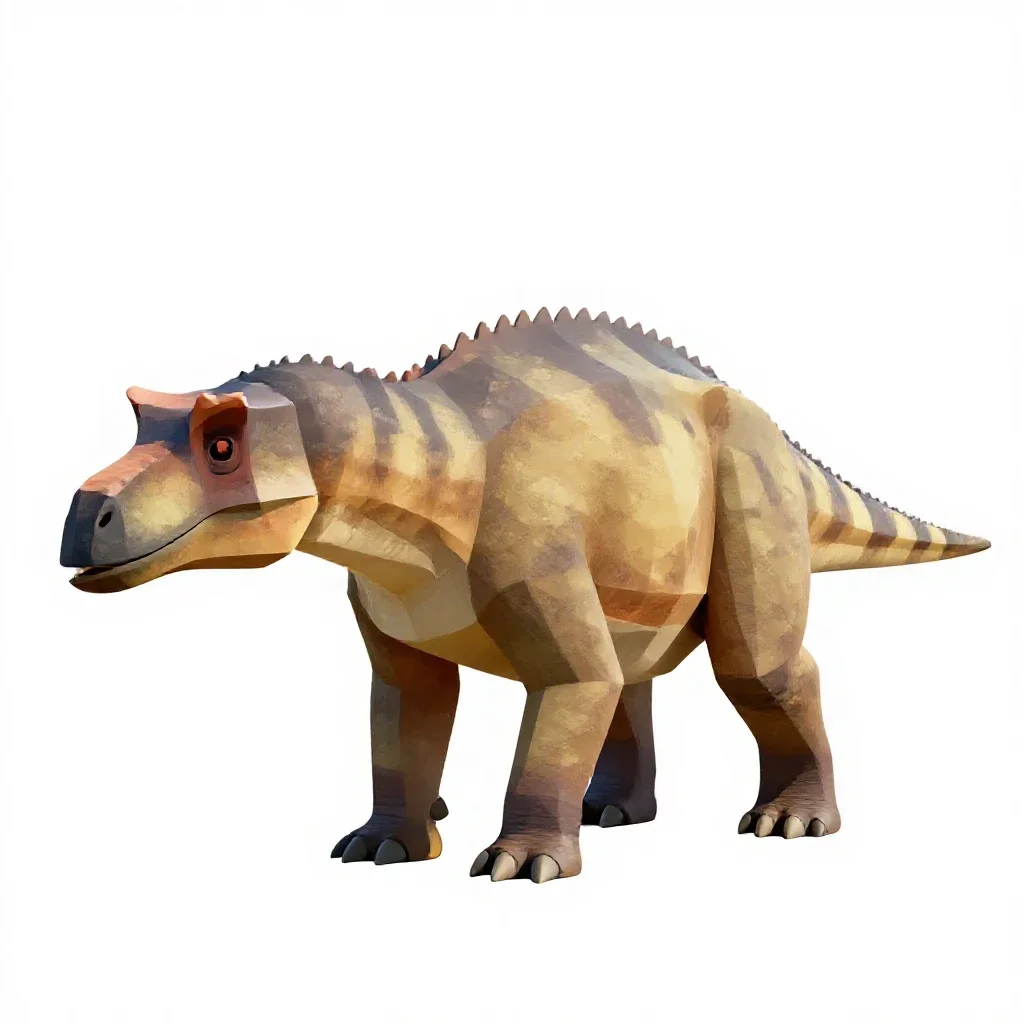 Pachycephalosaurus isolated on a white background