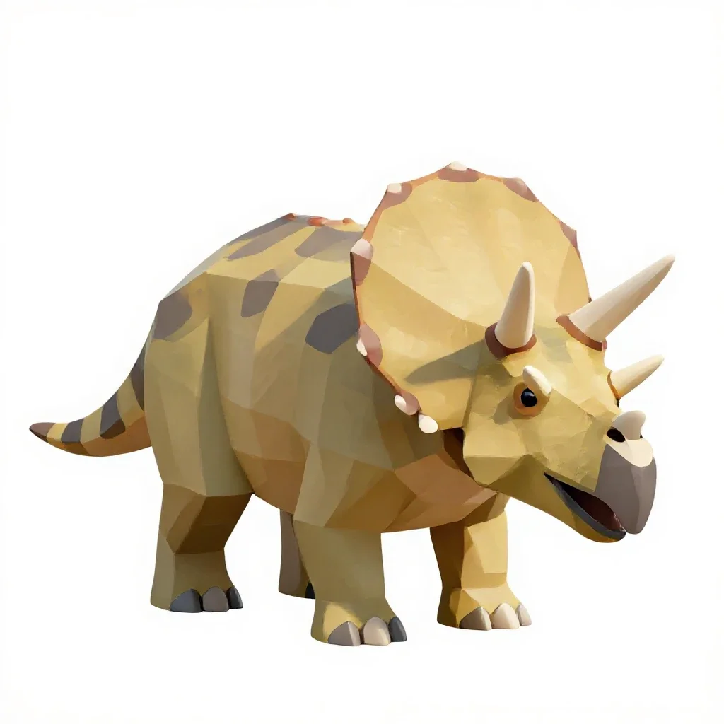 Triceratops isolated on a white background