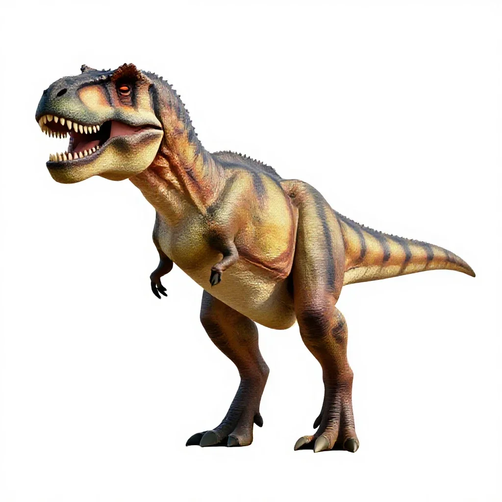 Tyrannosaurus rex isolated on a white background