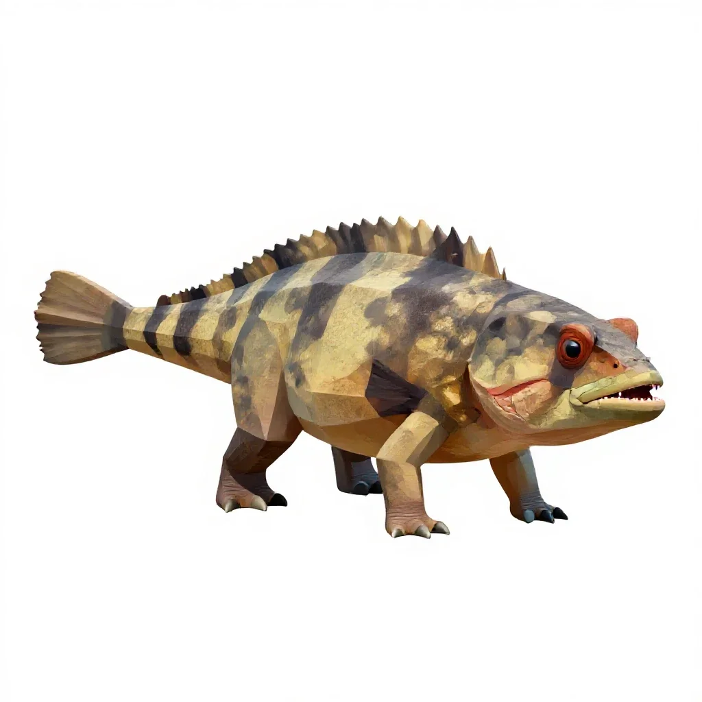 Ichthyosaur isolated on a white background