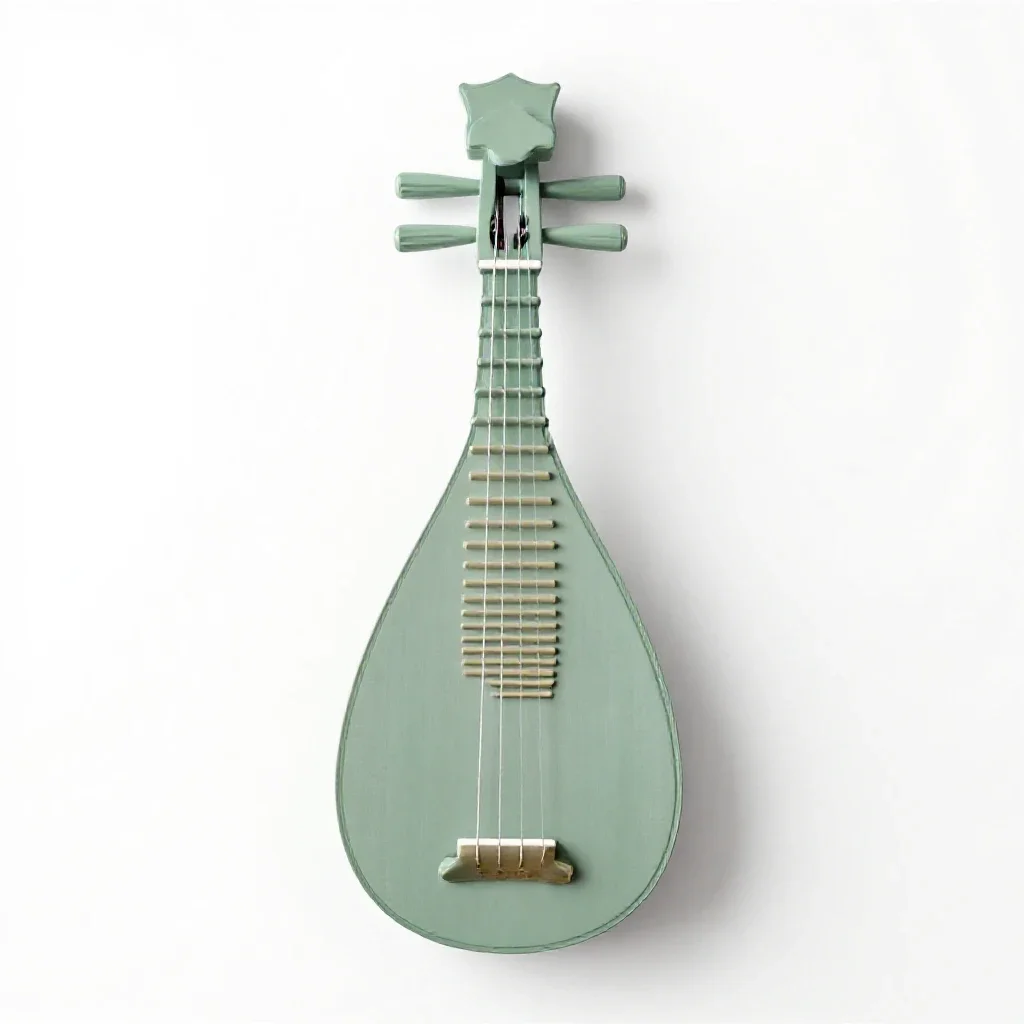 Bard's lute isolated on a white background