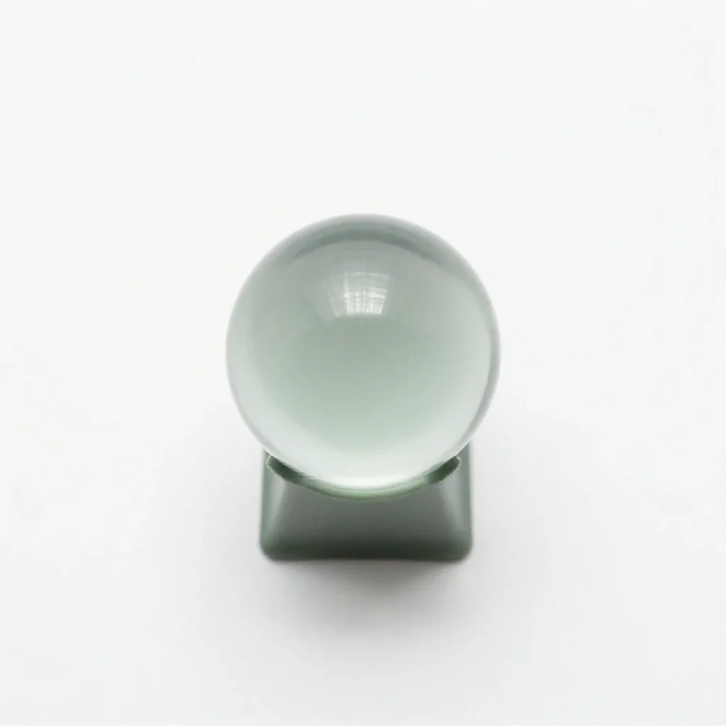 Crystal ball on a stand isolated on a white background