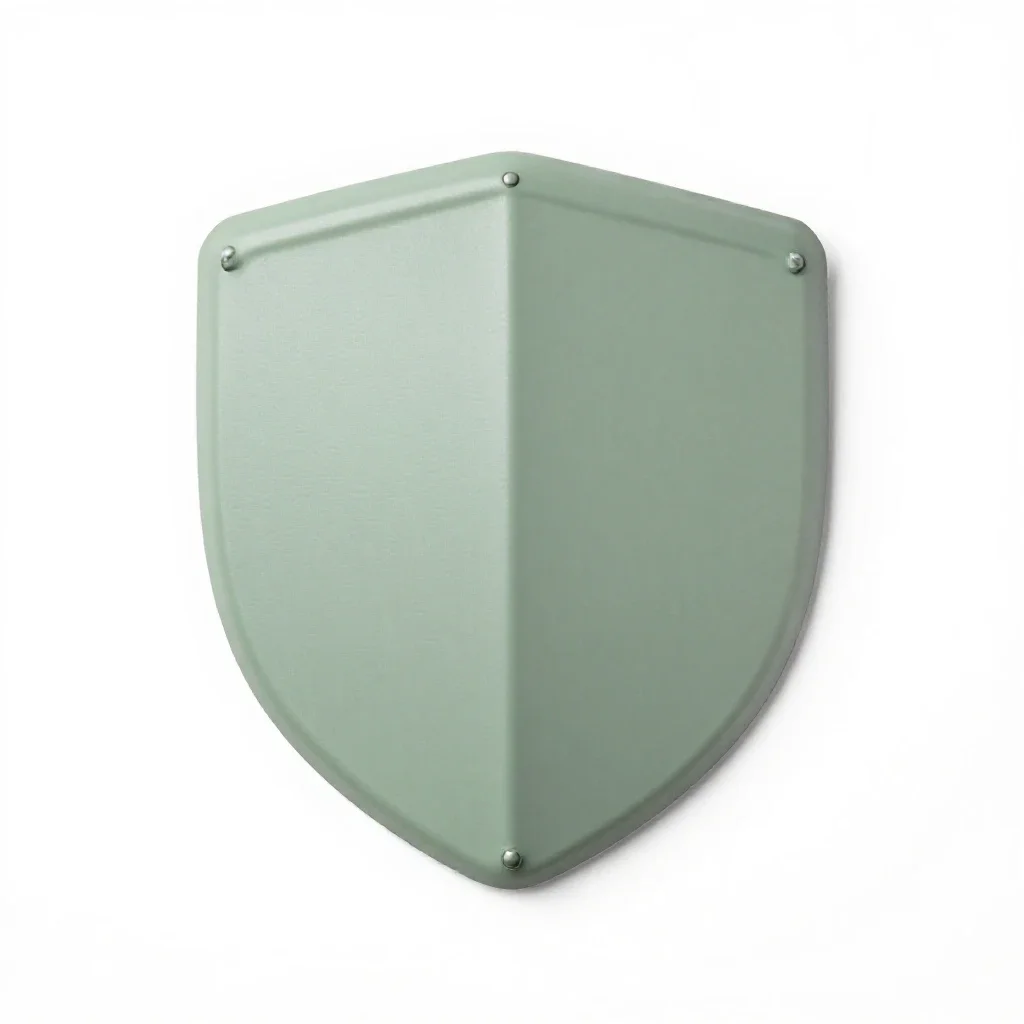 Kite shield isolated on a white background