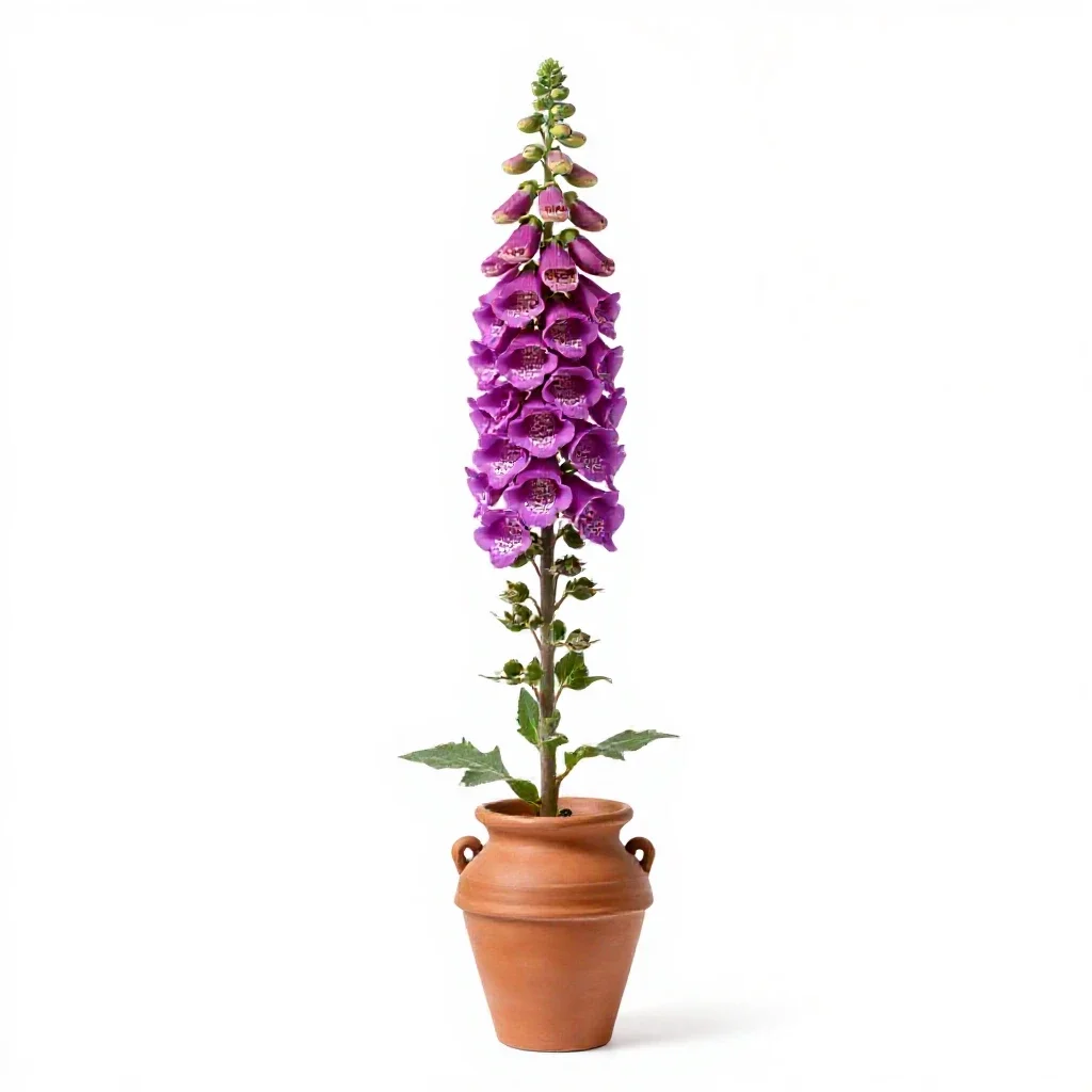 Foxglove spire isolated on a white background