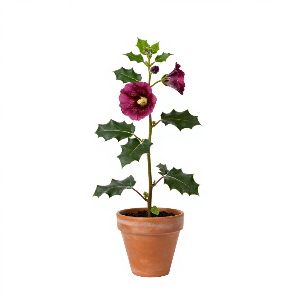 Hollyhock isolated on a white background