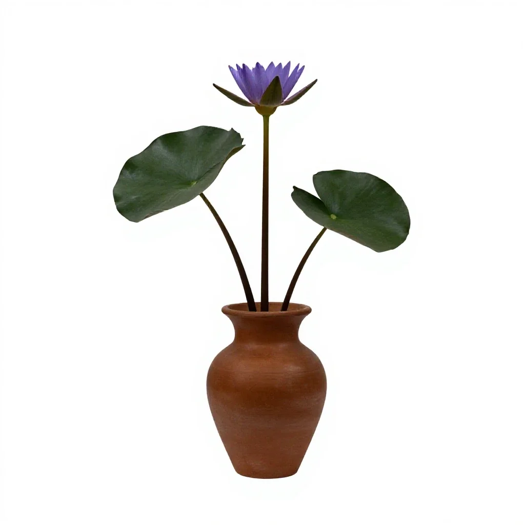 Water lily isolated on a white background