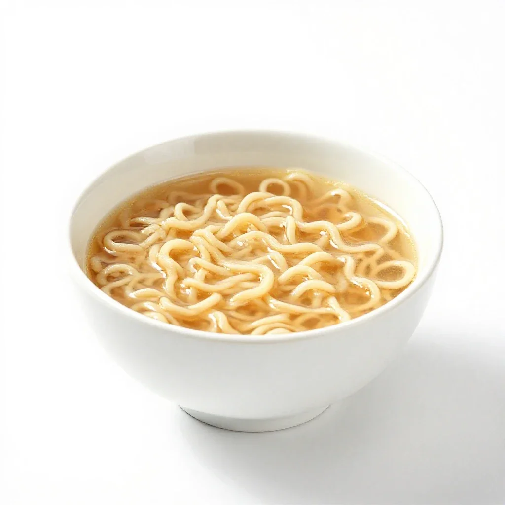 Bowl of ramen isolated on a white background
