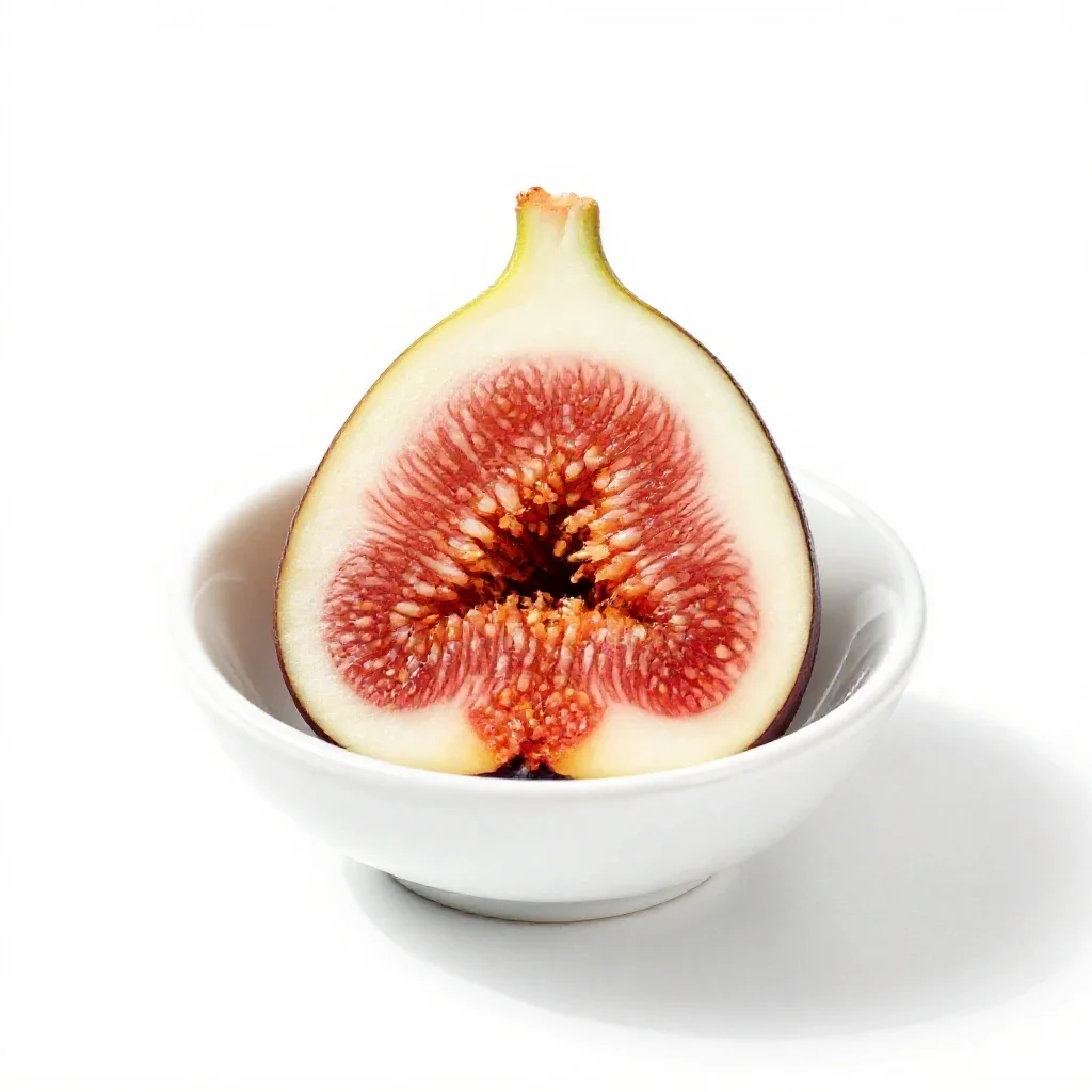 Fig cut open isolated on a white background