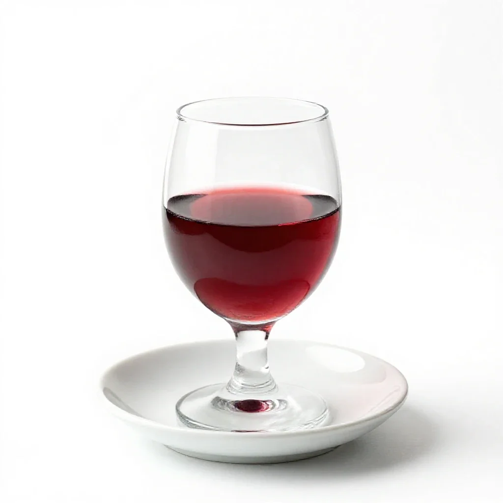 Glass of red wine isolated on a white background