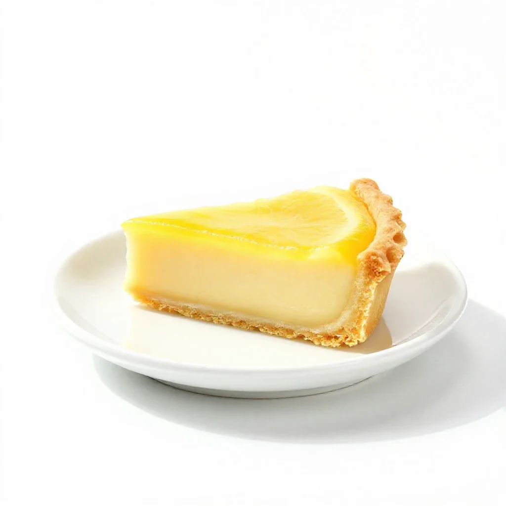 Lemon tart isolated on a white background