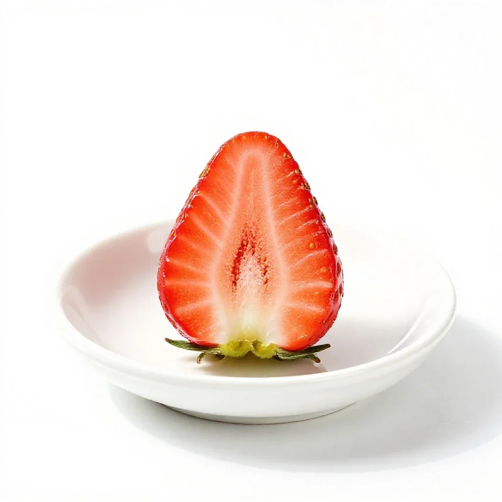 Punnet of strawberries isolated on a white background