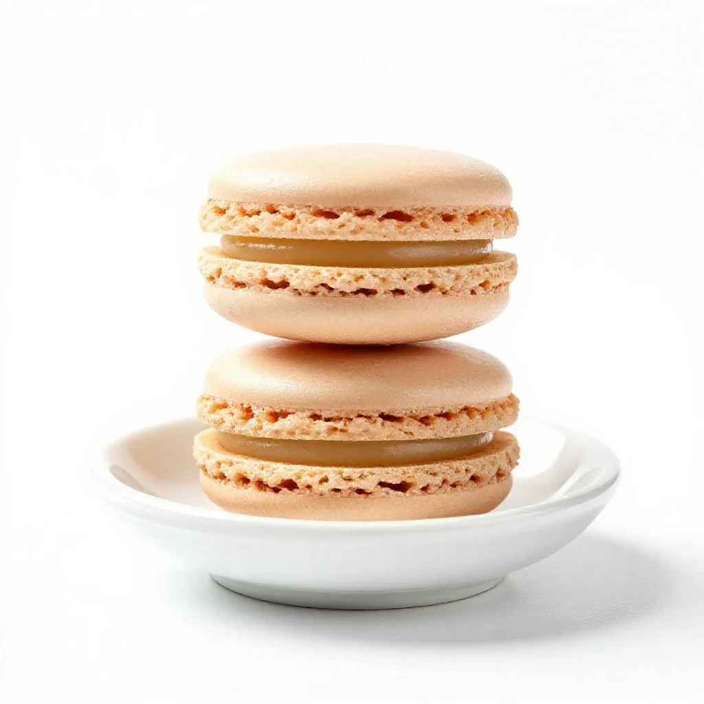 Stack of macarons isolated on a white background