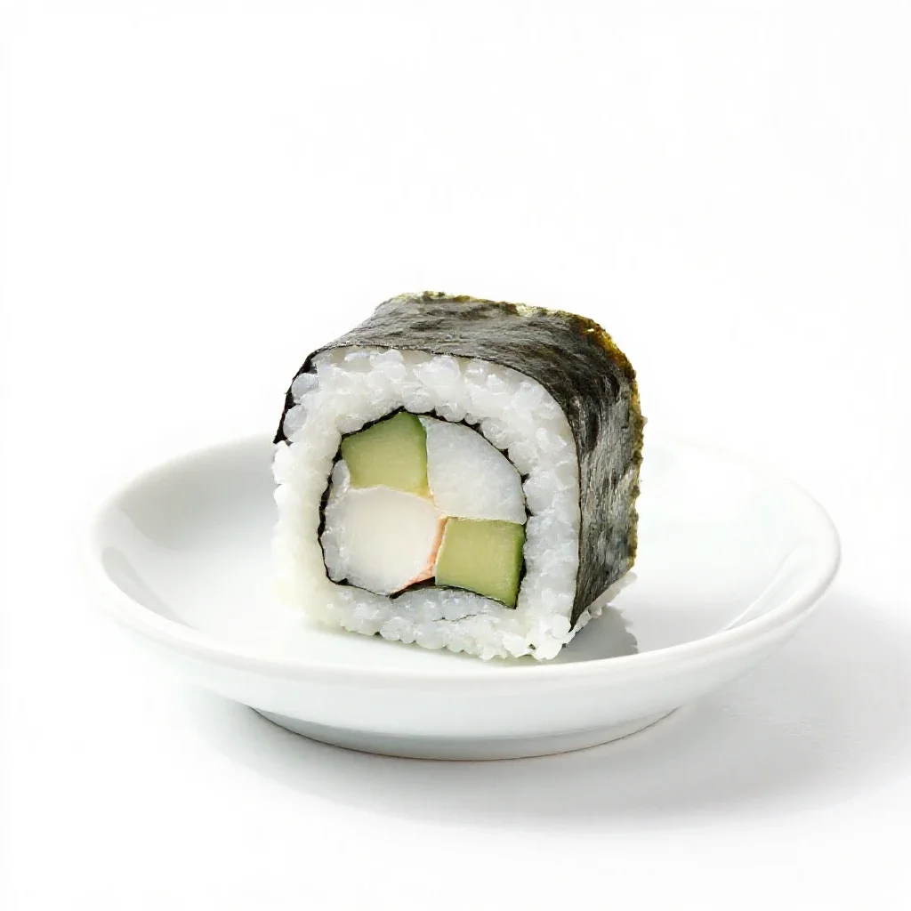 Sushi platter isolated on a white background