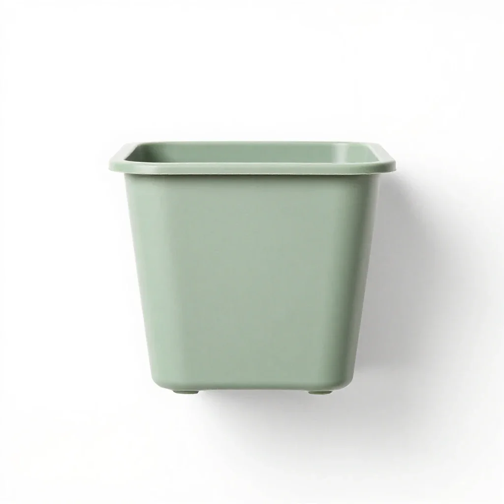 Self-watering planter isolated on a white background