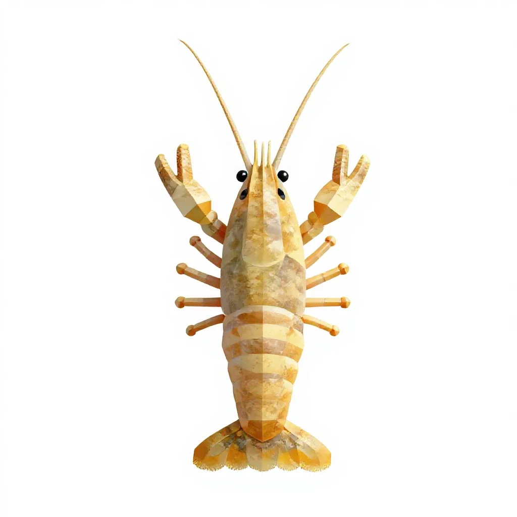 Brine shrimp isolated on a white background