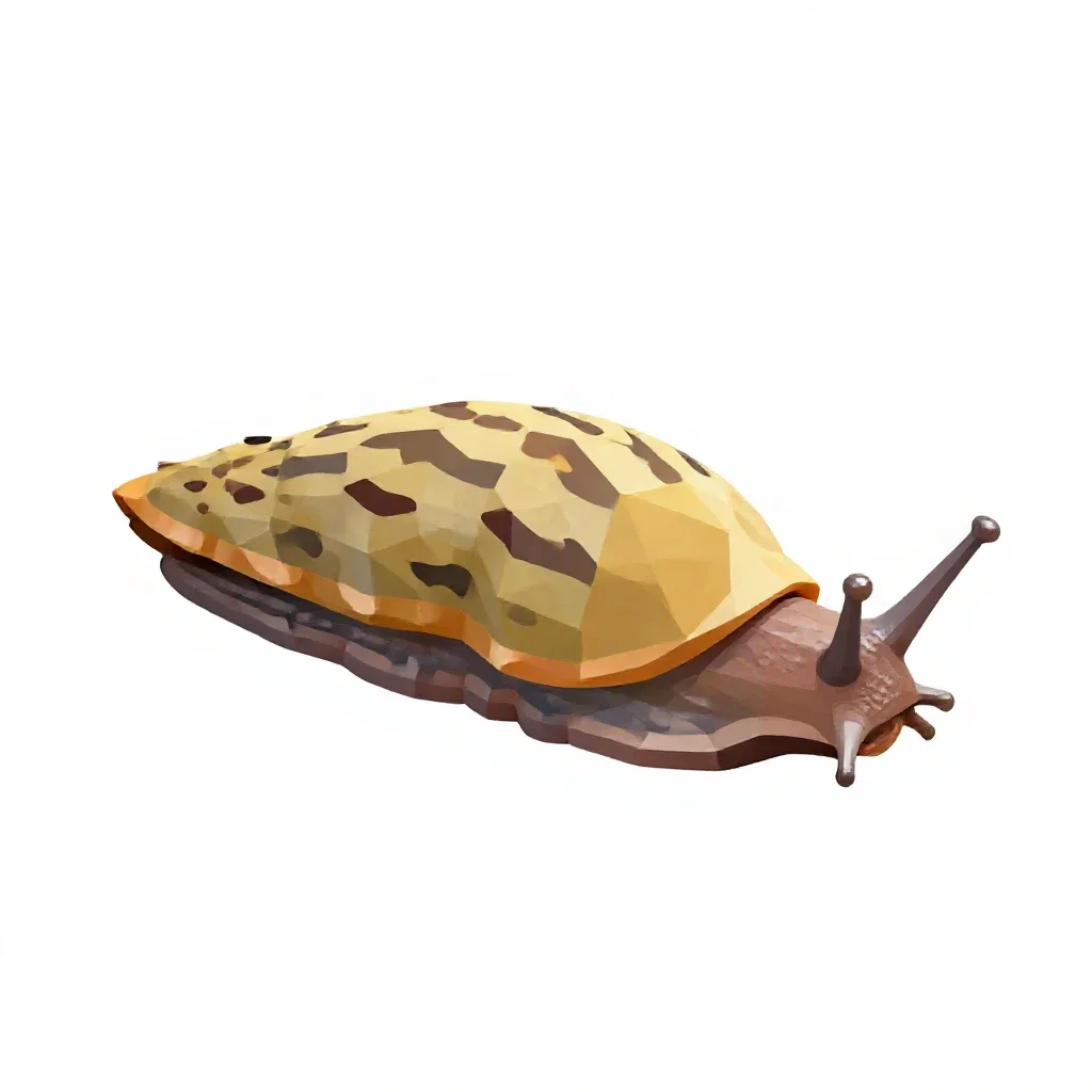 Garden slug isolated on a white background