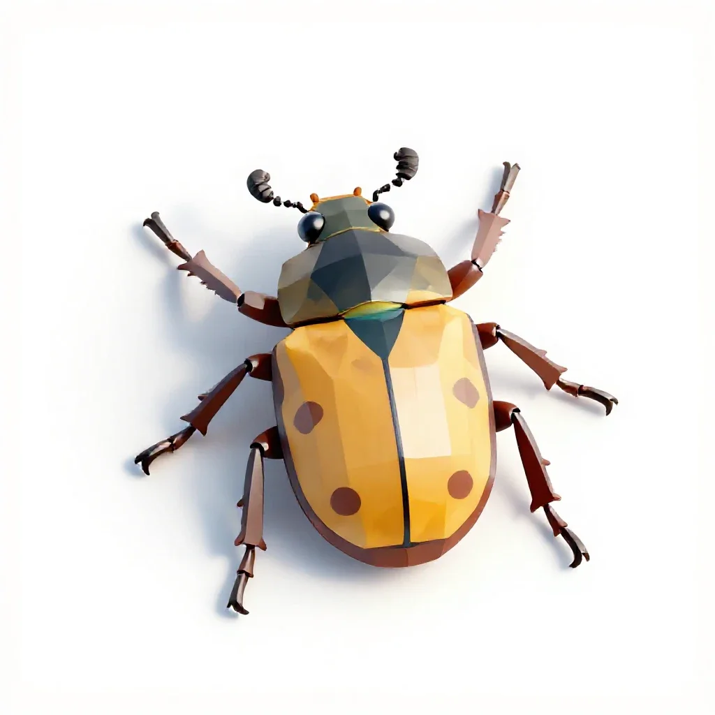 Jewel beetle isolated on a white background