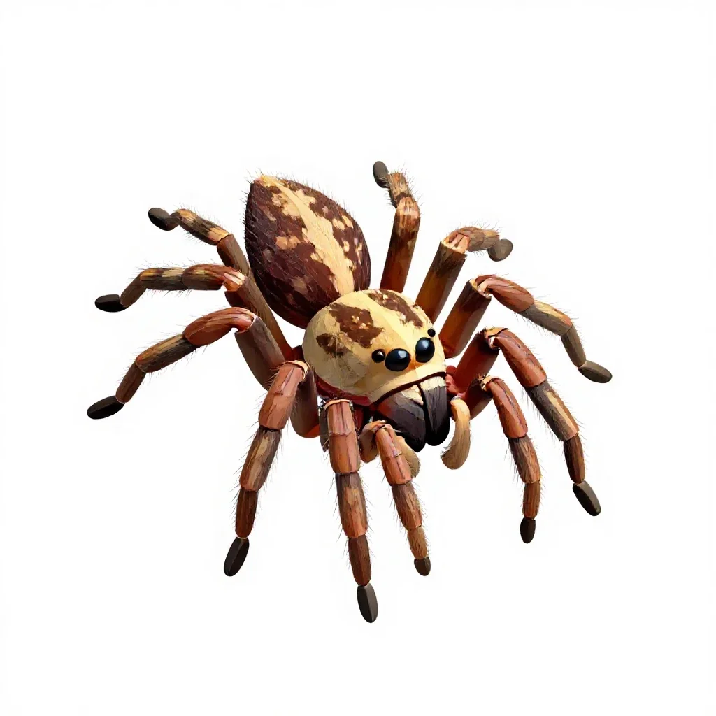 Jumping spider isolated on a white background