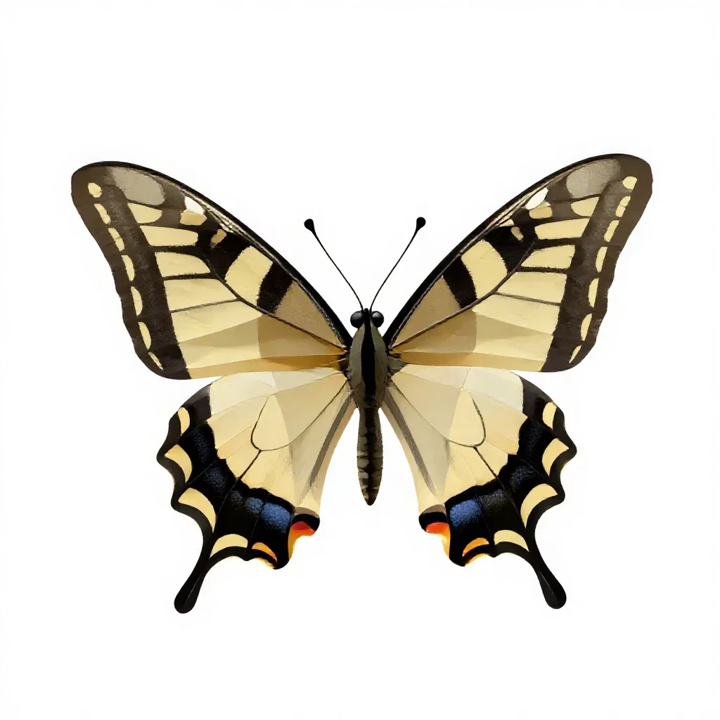 Swallowtail butterfly isolated on a white background