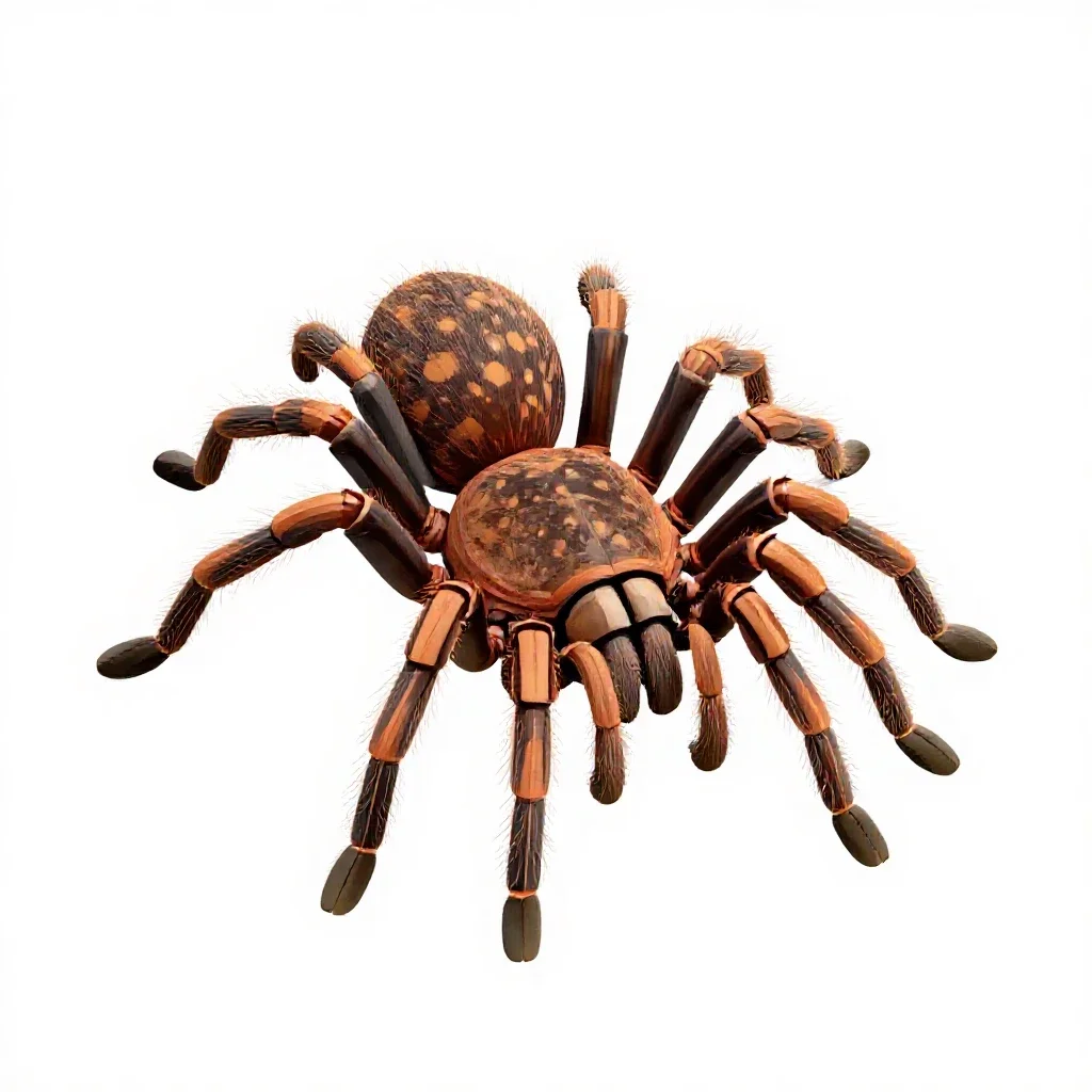 Tarantula isolated on a white background