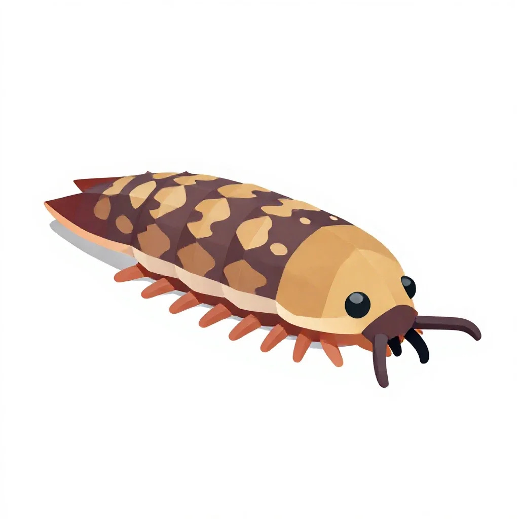 Woodlouse isolated on a white background