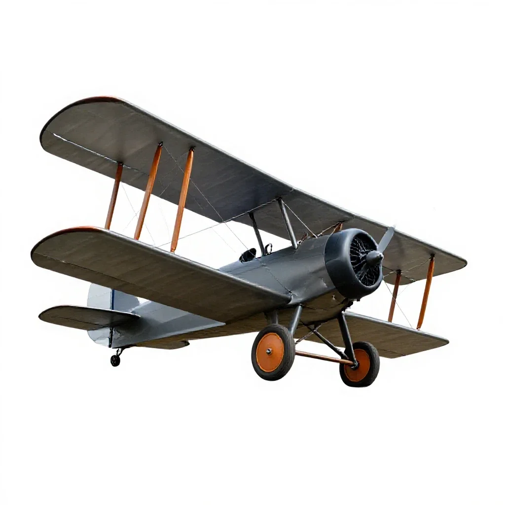 Biplane isolated on a white background