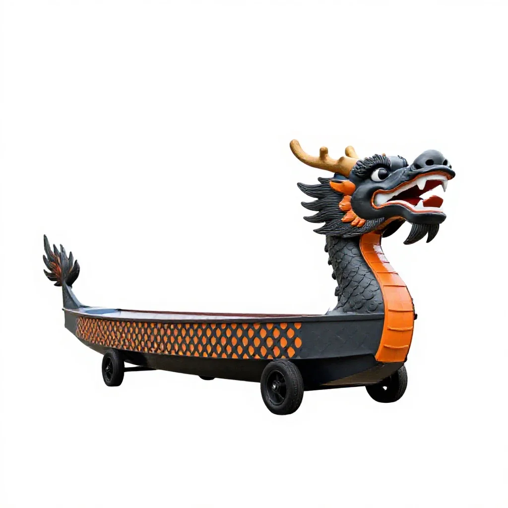 Dragon boat isolated on a white background