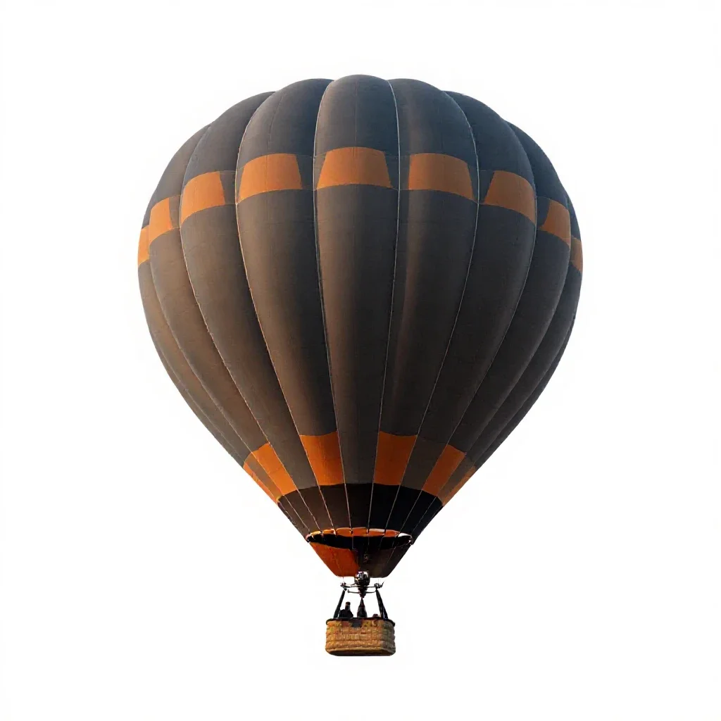 Hot air balloon isolated on a white background
