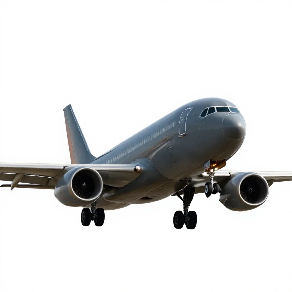 Jet airliner isolated on a white background