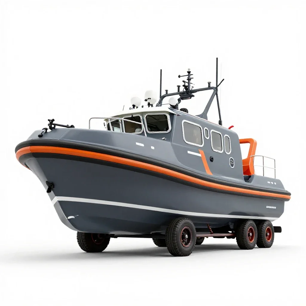 Rescue lifeboat isolated on a white background