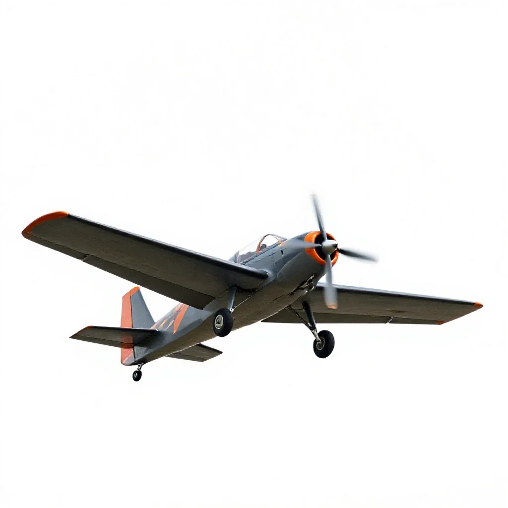 Aerobatic plane isolated on a white background