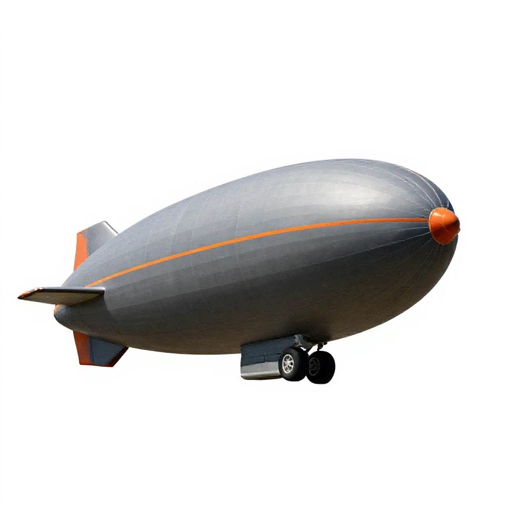 Airship isolated on a white background