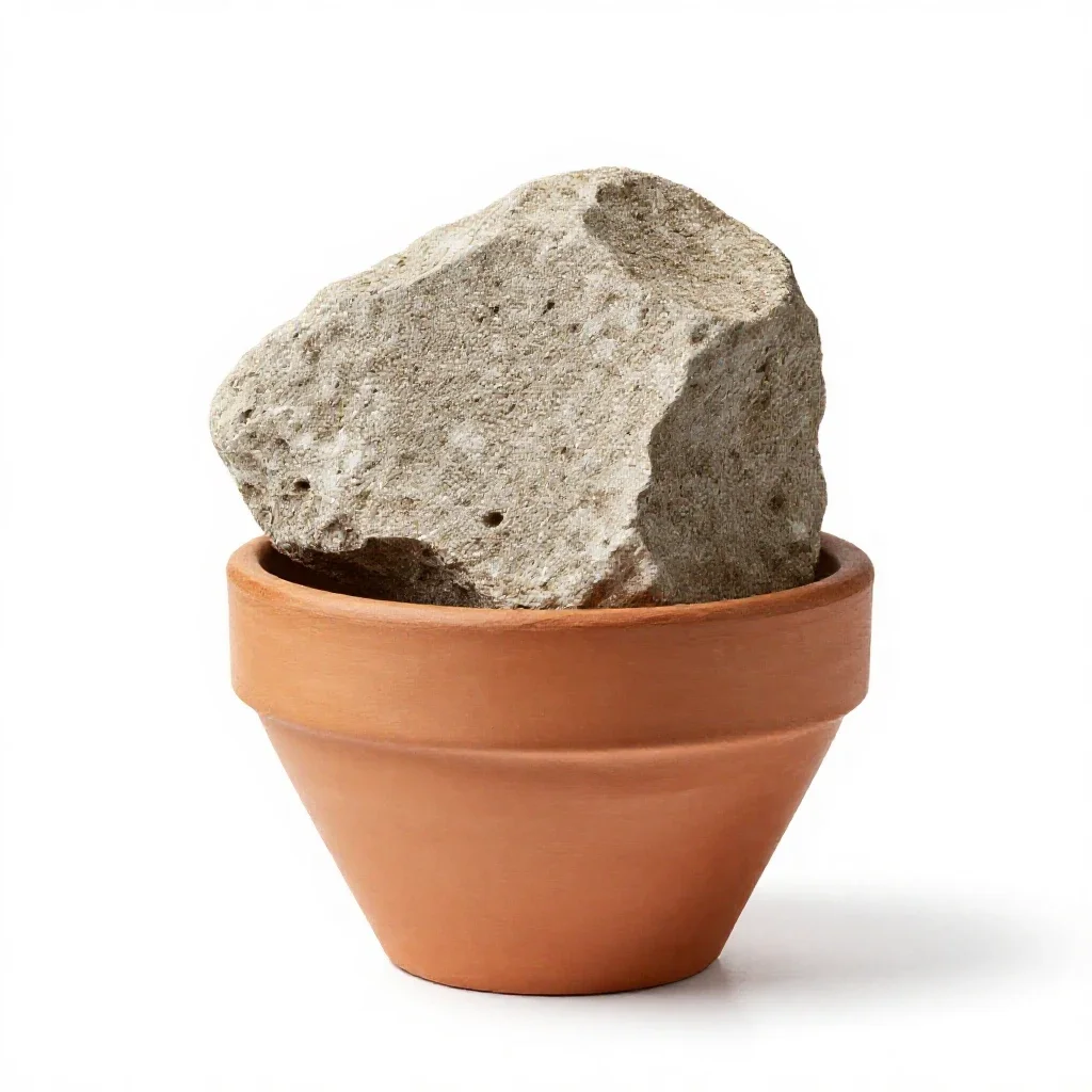 Chunk of pumice isolated on a white background