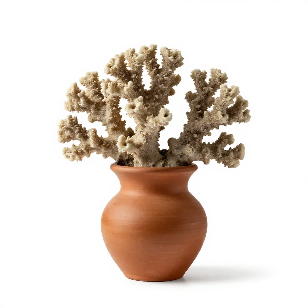 Piece of coral isolated on a white background